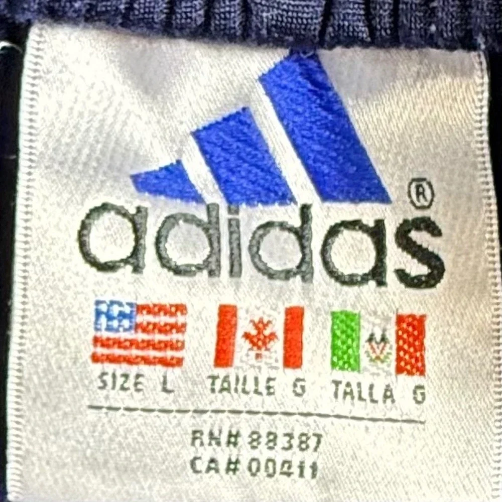 Adidas‎ Track Pants Mens Large Snap Button Side Stripes 3